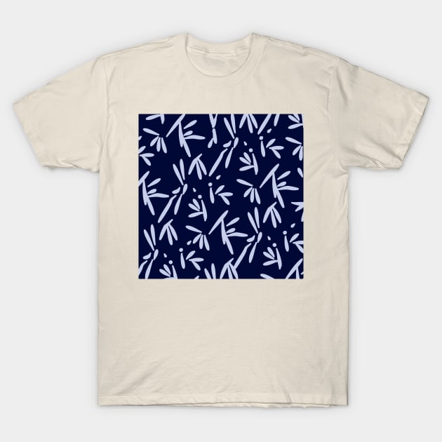 Dark blue pattern design batik style T-Shirt by jen28